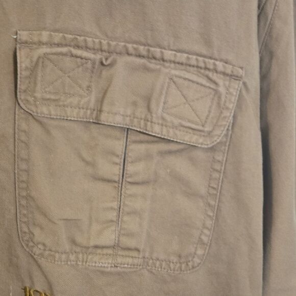 Men's Casual Brown Shirt with Beige Accent - Picture 8 of 9